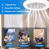 Fan lamp, ceiling fan with LED light, E27, 30 W
