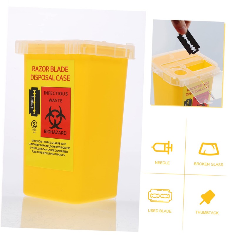 Baluue 1pc Blade Recycling Box Disposal Dustpan Trashcan Boxes Barber