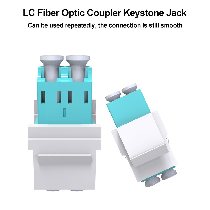 VANDESAIL 3PCS Duplex LC to LC Coupler Keystone Jack