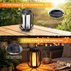 Toodour Solar & Battery Powered Lantern Outdoor Lights, 2 Pack