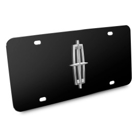 Lincoln 3D Large-Size Metal Logo Black Stainless Steel License Plate
