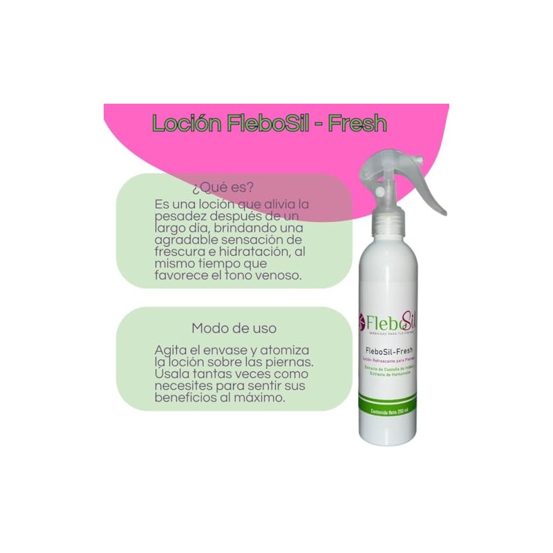 Alivio y Frescura para Piernas Cansadas FleboSil-Fresh Locin Refrescante con