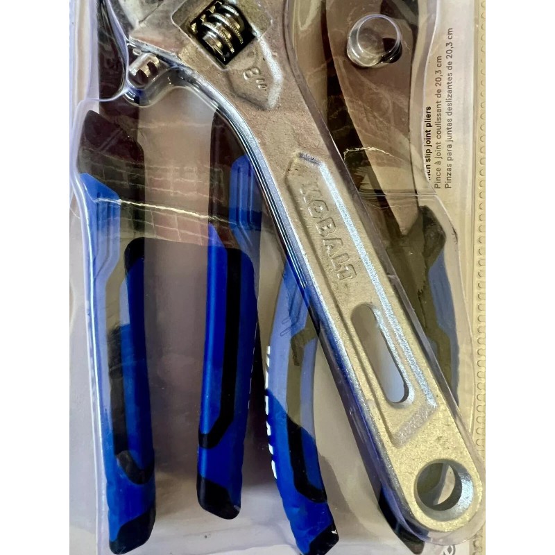 Kobalt 3-Piece Assorted Pliers Set + Adjustable Wrench – Model