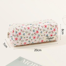 Qiwenr Pencil case with, pencil case, the cartoon bag is small and cute and can be used as a toy bag, cosmetic bag, purse, key bag (pink), pink, fresh