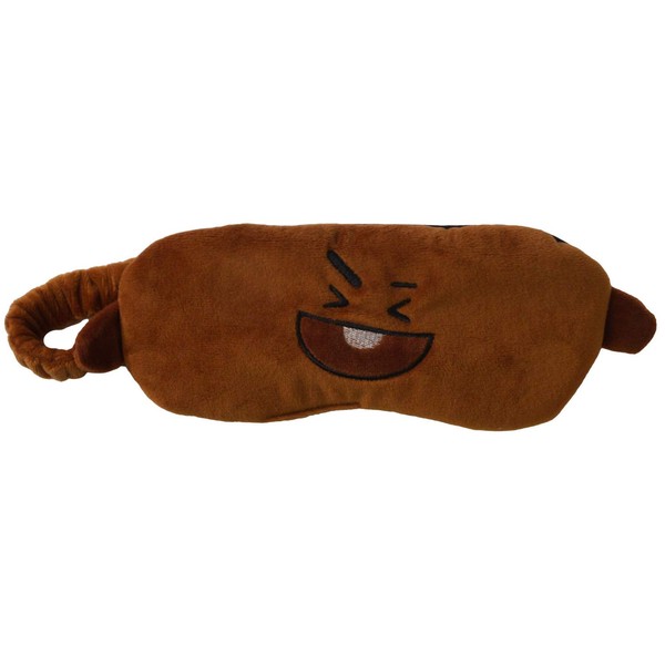 BT21 LINE Friends SHOOKY Sleep Mask, Eye Cover Blindfold for Sleeping, Brown, One Size