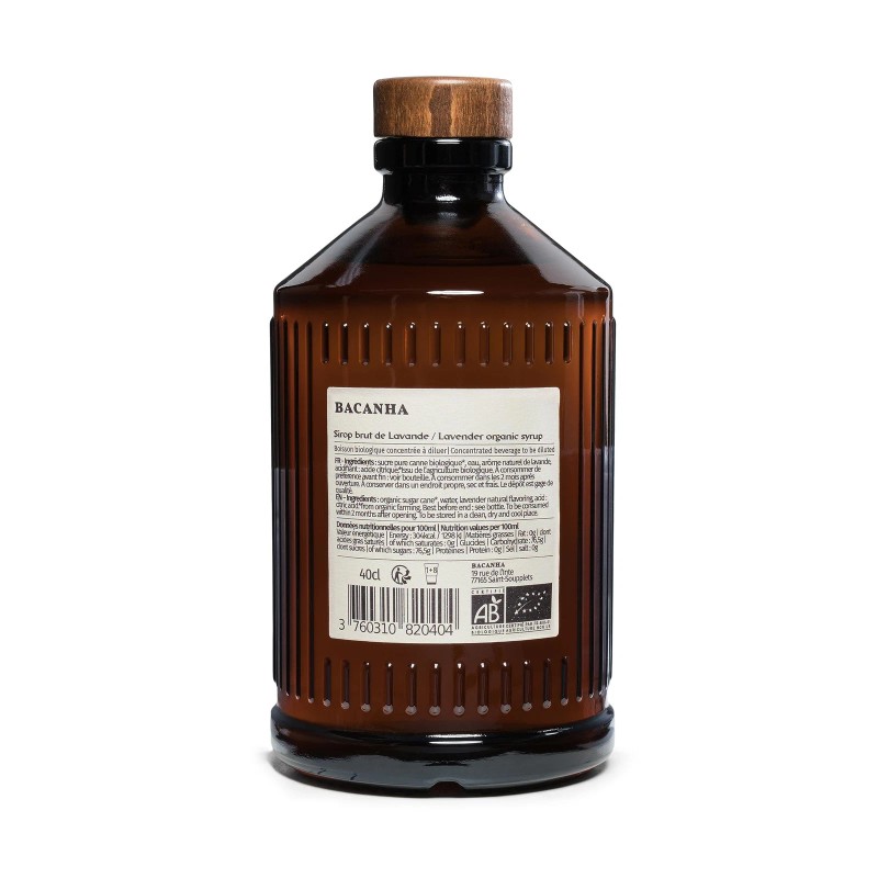 Bacanha Natural Syrup 400ml Eco Friendly Glass Bottle Concentrate 20