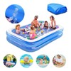 Alberca Hinchable Rectangular Grande de 2 Metros para Familia Azul