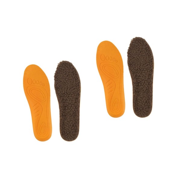 Mobestech 2pairs Imitation Wool Insoles for Men and Women Warm