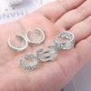 LEEQBCR 5 Pcs Sterling Silver Toe Ring Ladies Open Adjustable