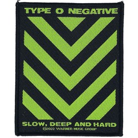 Type O Negative Slow, Deep and Hard Unisex Patch Black/Green 100% Polyester Band Merch, Bands, One Size, Green
