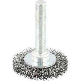 Osborn 2507162 Wheel Brush Crimped of Steel Wire, 0 V, Silver