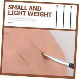 FRCOLOR 3pcs Eyebrow Brush with Sturdy Handle Soft Faux Fibers for Precise Eyeliner and Concealer Application Ergonomic Design for Comfortable Use for Daily Makeup