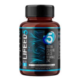 LIFEED Suplemento Alimenticio de Vitaminas Cabello Hombre, 60 Cápsulas  Rinde 60 días de suministro por envase. Contiene Retinol, biotina, colágeno...