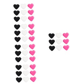 Baluue 45pcs Heart-shaped Powder for Face Makeup Velour Sponges for Setting Loose Powder Portable Washable for Use