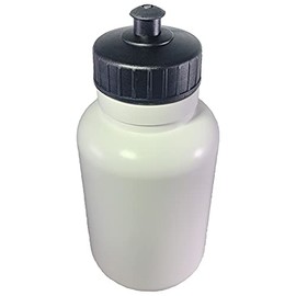 Inglasco Sher-Wood, White 1000ml Fatboy Sports Water Bottle, with Black Short Pull Top Lid
