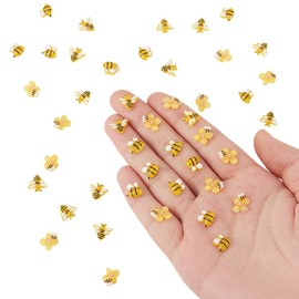DELORIGIN 150pcs Micro Resin Bees Decor 3 Styles Figurines Miniature Tiny Honey Bees Micro Landscaping Bees Ornaments Terrarium Fairy Garden Cartoon Bees for Party DIY Crafts Scrapbooking Home Decor