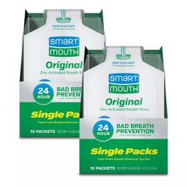 SmartMouth Activated Mouthwash, Travel Packs, Fresh Mint, 20 Pack