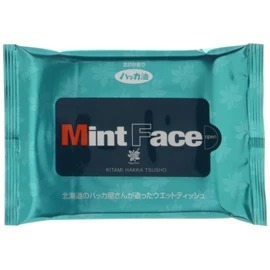 北見ハッカ通商 MintFace(ハッカ入ウェットティッシュ)20枚入り