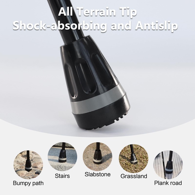 RehaEscort Walking Cane, Folding, Adjustable, Lightweight, Walking Canes for Men