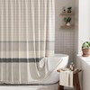 AmazerBath Boho Shower Curtain Set, Grey Shower Curtain with Tassels,