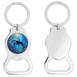 Unbranded Orca Bottle Opener Keychain Round