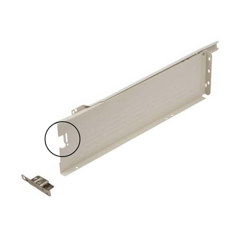 Blum Drawer Front Fixing Bracket, Nickel, Right and Left, Screw-On,