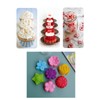 SPONGL Silicone Baking Molds, Pack of 6, Flower Shaped, Non