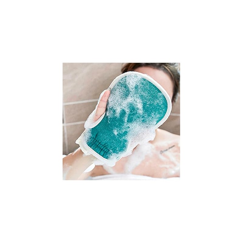 Set Baño Spa Turquesa Juego Piezas Cepillo Espalda Esponja Exfoliante