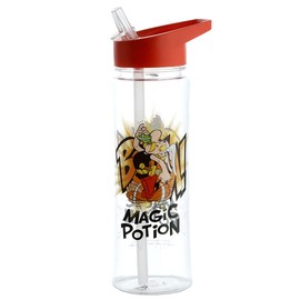 Puckator Asterix - Kids Drinks Bottle With Flip Straw - Reusable Water Bottle For Girls And Boys With A Carry Handle - Bpa Free - For School Nursery - Cute Asterix Design - Pp 550ml