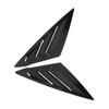 2pcs Rear Left Right Window Louver Bright Black Side Window