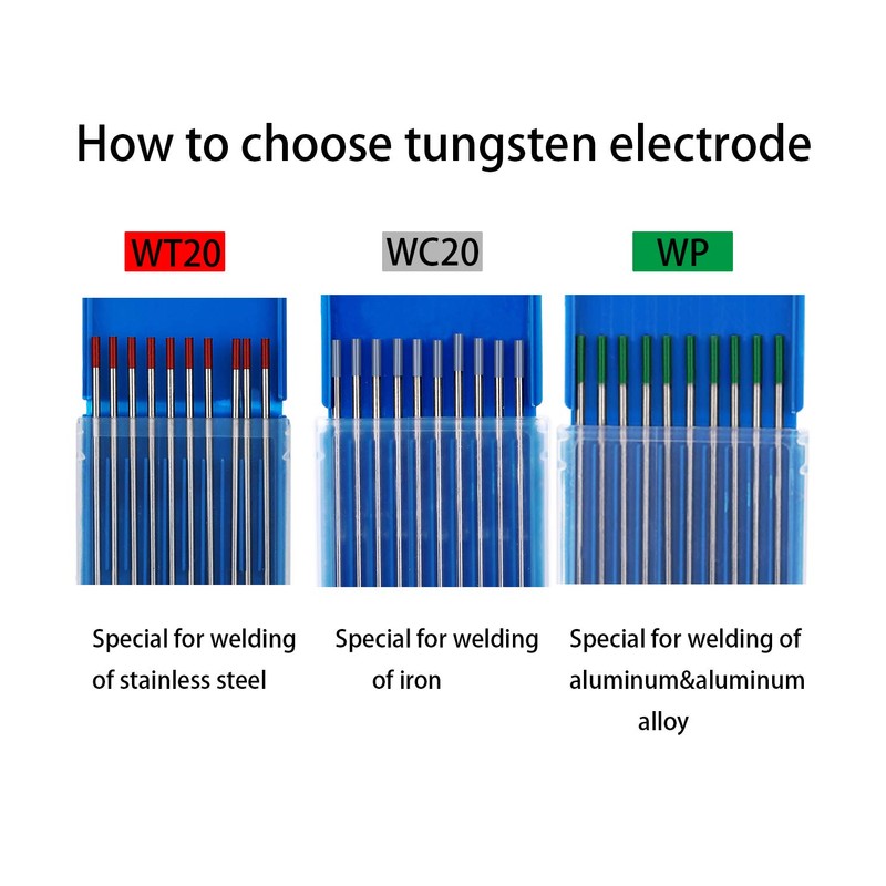 TEN-HIGH Pure TIG Tungsten Electrodes(WP Green), 1.6mm x150mm 10pcs Pack.
