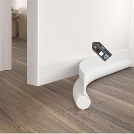 Draught excluder,Adjustable 36.6" Draft Excluder for Doors,Quick Installation, Soundproofing, Fits Interior/Exterior Doors, Blocks Cold Air & Noise,White