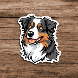 Australian Shepherd Dog Stickers | Dog Lover Animal Stickers Decal | for Car, Notebook, Water Bottle | 5 Inches