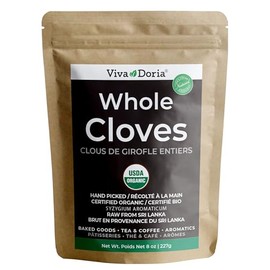 Viva Doria Organic Ceylon Whole Cloves, Hand Picked Sri Lankan Clove Buds, 8 Oz (227 g) | Raw from Sri Lanka