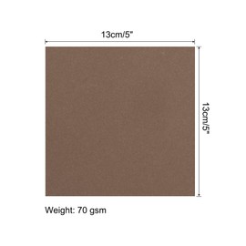 MECCANIXITY 25 Hojas de Papel de Origami Doble Cara Marrón 13 x 13cm 70GSM Hoja Cuadrada de Papel Plegable para Proyectos de Arte y Manualidades, Principiantes
