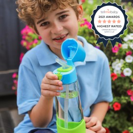 b.box TritanTM Drink & Water Bottle | Easy Grip Bottle and Leakproof Lid | Cool Modern Child Friendly Design, Best for After Sippy Cup | 600ml/20