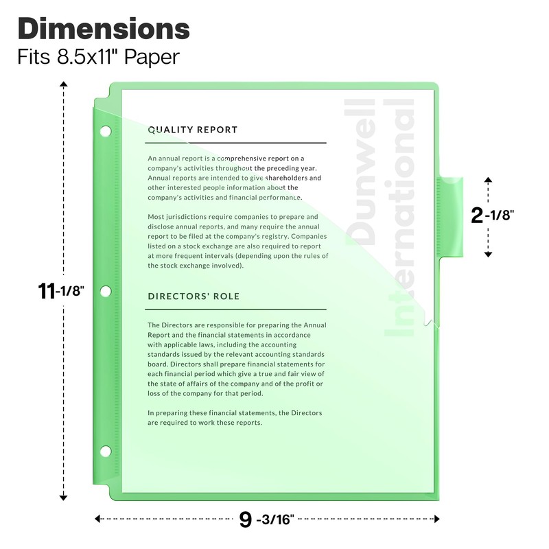 Dunwell 5-Tab Dividers for 3-Ring Binders (5 Count), 5 Bright