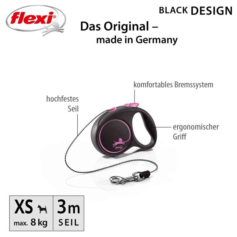 FLEXI 4000498033210 Strap Black Lace Design, Pink, 87.8 g