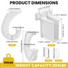 UBANU Hanging Closet Rod Support Kit, Include 4Pcs 3/4 J-Shaped