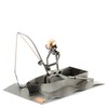 Steelman24 I Nuts and bolts sculpture Fisherman With Boat With