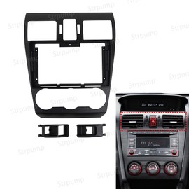 9'' Car Radio Stereo Fascia Frame Panel Trim Bezel with Power Harness Cable for Subaru Forester WRX XV 2016 17 18 Impreza Levorg