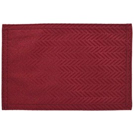 Cleib ヘリンボーン柄 撥水加工 ティーマット 4枚組み 約20x30cm ワイン FS006