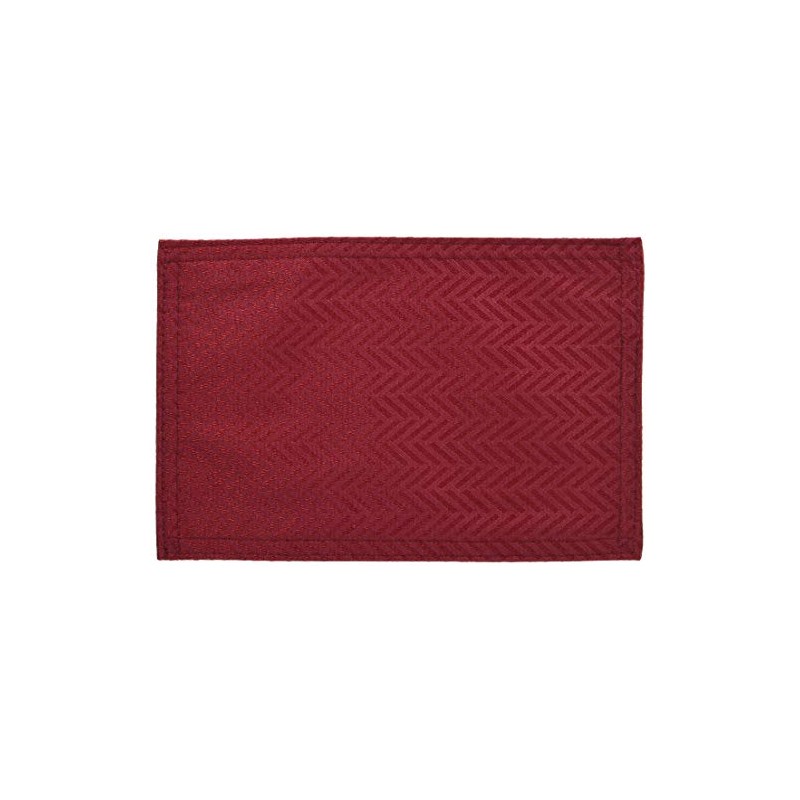 Cleib ヘリンボーン柄 撥水加工 ティーマット 4枚組み 約20x30cm ワイン FS006