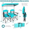 Portable Folding Camping Canopy Chair with Cup Holder Outdoor FurnitureColor: