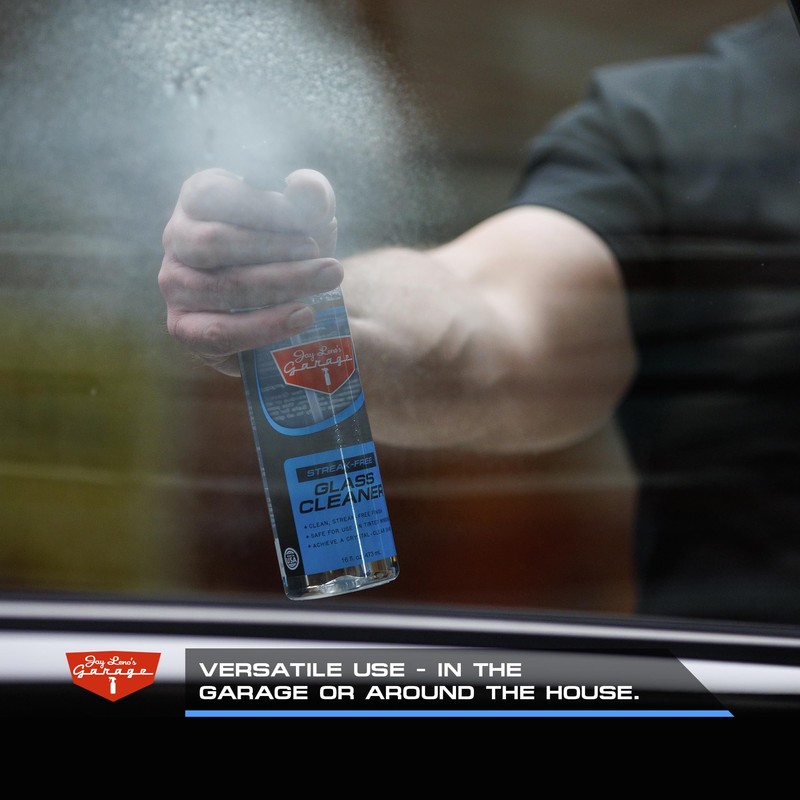 Jay Leno's Garage Glass Cleaner Spray – Streak-Free Auto Glass