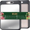 GUANCI Cutting Board for Kitchen, Stainless Steel Cutting Board Double