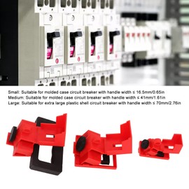 Tyenaza 12 Pack Circuit Breaker Lockout Device, 120/277V & 480/600V Clamp On Single Pole Breaker Lock Out Device, OSHA Compliant (Medium, Large, Extra Large)