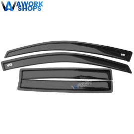 Fits 04-16 Nissan Armada Window Visor Vent Rain Guard Shade W/ White V8