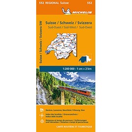 Suisse Sud-Ouest - Michelin Regional Map 552: Maps (Michelin Regional Maps)