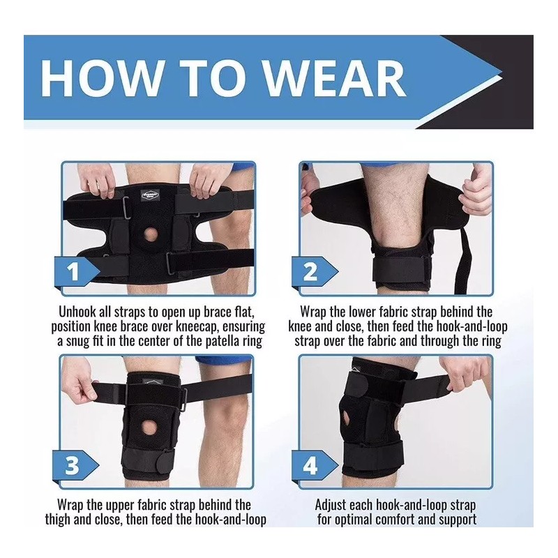 Dynamic Gear Breathable & Adjuatable Knee Brace Standard Size New
